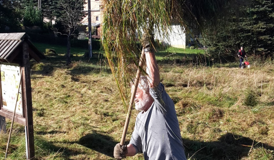 Anpacker bei der Wiesenpflege Foto: Annekathrin Sobota